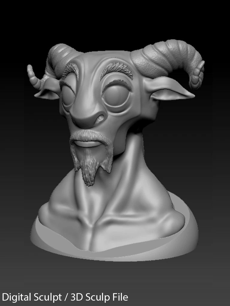 sheep-goat-humanhead 3D Print Model .c4d .max .obj .3ds .fbx .stl .blend 