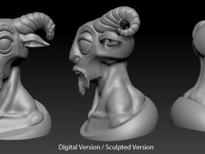sheep-goat-humanhead 3D Print Model