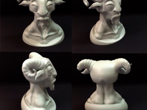sheep-goat-humanhead 3D Print Model