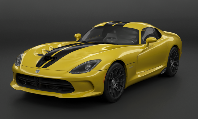dodge viper srt 3D Model .c4d .max .obj .3ds .fbx .stl .blend 