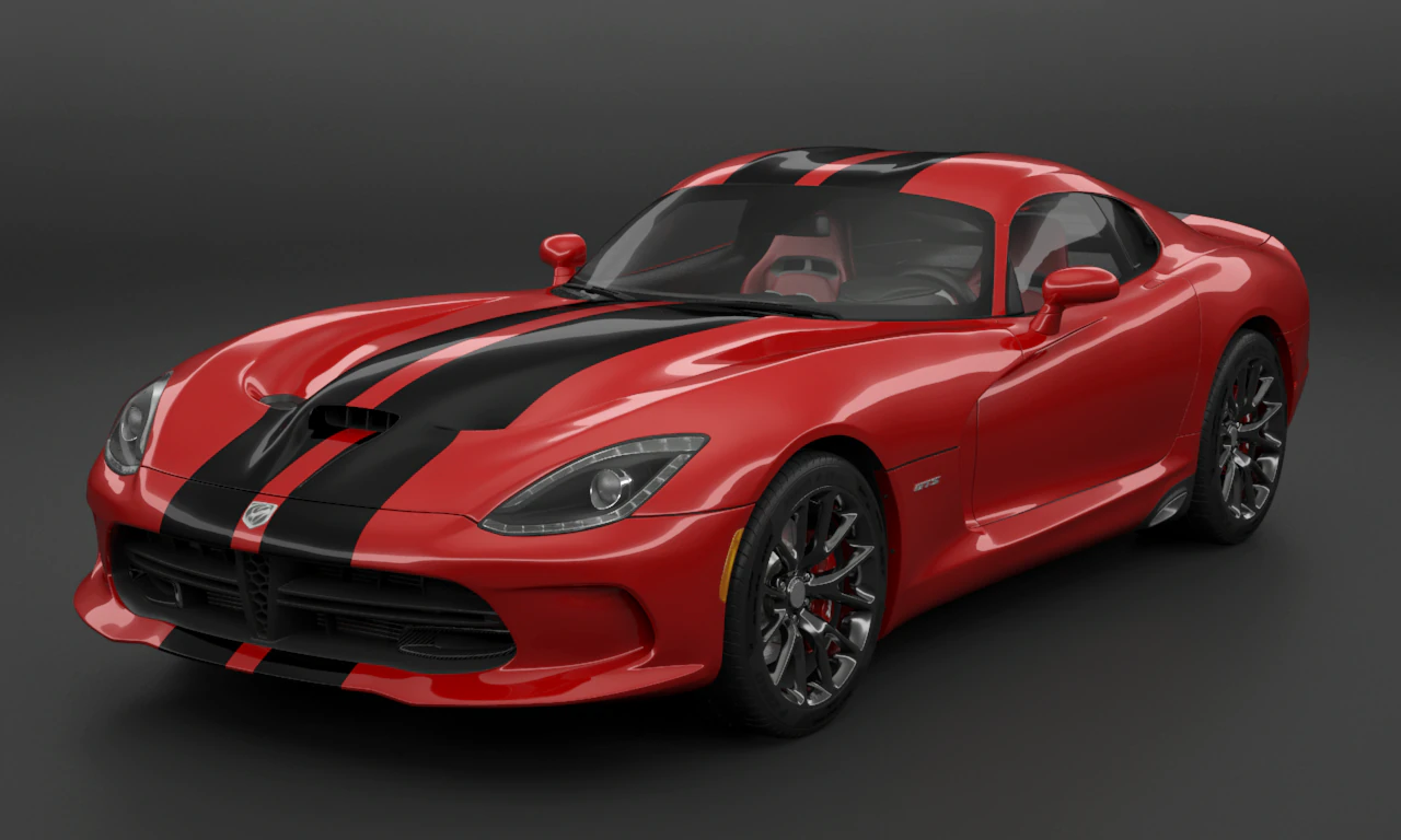 dodge viper gts 3D Model .c4d .max .obj .3ds .fbx .stl .blend 
