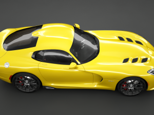 dodge viper srt hq interior 3D Model