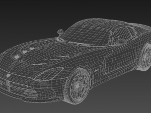 dodge viper srt hq interior 3D Model