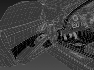 dodge viper srt hq interior 3D Model