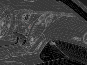 dodge viper srt hq interior 3D Model
