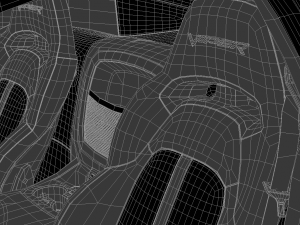 dodge viper srt hq interior 3D Model