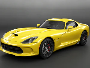 dodge viper srt hq interior 3D Model