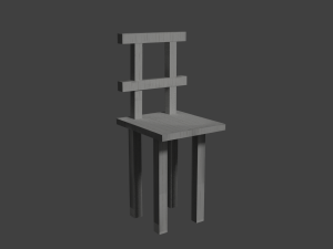 white chair 3D Model