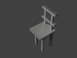 white chair 3D Model