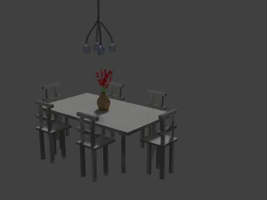 dinner tabble bundle 3D Model