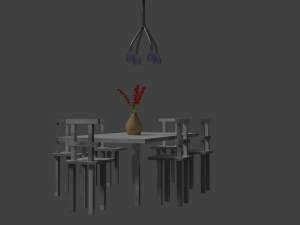 dinner tabble bundle 3D Model
