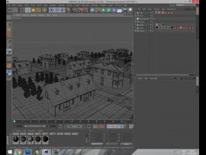 уличная сцена 3D Модель