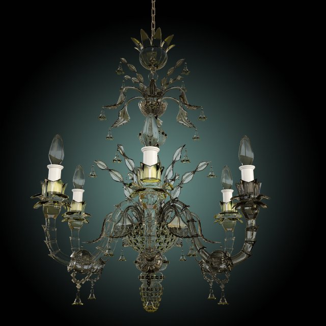 classic chandelier 3Dモデル .c4d .max .obj .3ds .fbx .stl .blend 