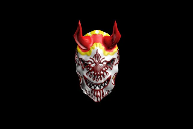 demonic mask 3D Model .c4d .max .obj .3ds .fbx .stl .blend 