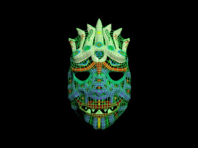 mask of shaman 3Dモデル .c4d .max .obj .3ds .fbx .stl .blend 