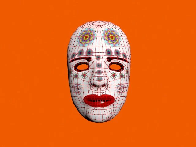 mask with patterns 3D Model .c4d .max .obj .3ds .fbx .stl .blend