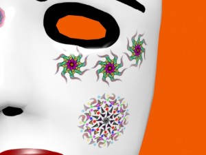 mask with patterns 3D मॉडल