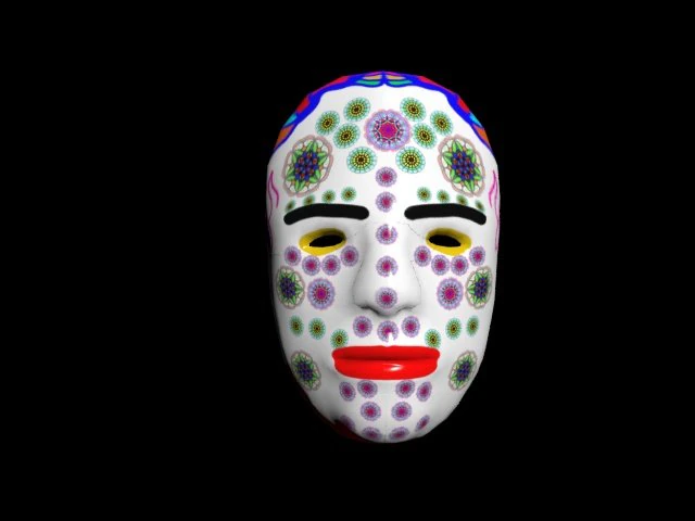 mask with patterns 2 3D Model .c4d .max .obj .3ds .fbx .stl .blend 