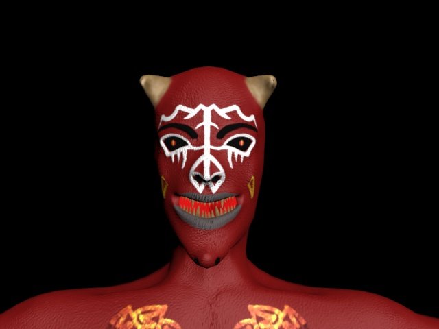 demonic harlequin Modelo 3D .c4d .max .obj .3ds .fbx .stl .blend 