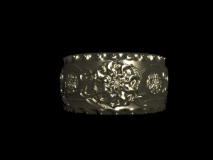 ring with flowers 3D प्रिंट मॉडल
