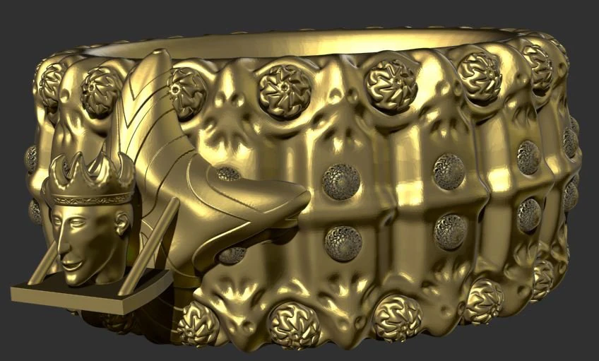 ring of king 3D Print Model .c4d .max .obj .3ds .fbx .stl .blend 