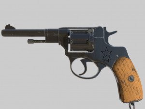 Shabby Revolver Nagant 3D Model