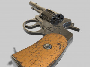 Shabby Revolver Nagant Model 3D