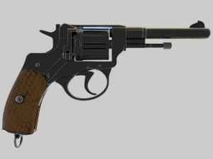 Shabby Revolver Nagant Model 3D