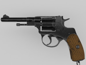Shabby Revolver Nagant Model 3D