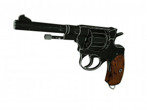 Shabby Revolver Nagant Model 3D