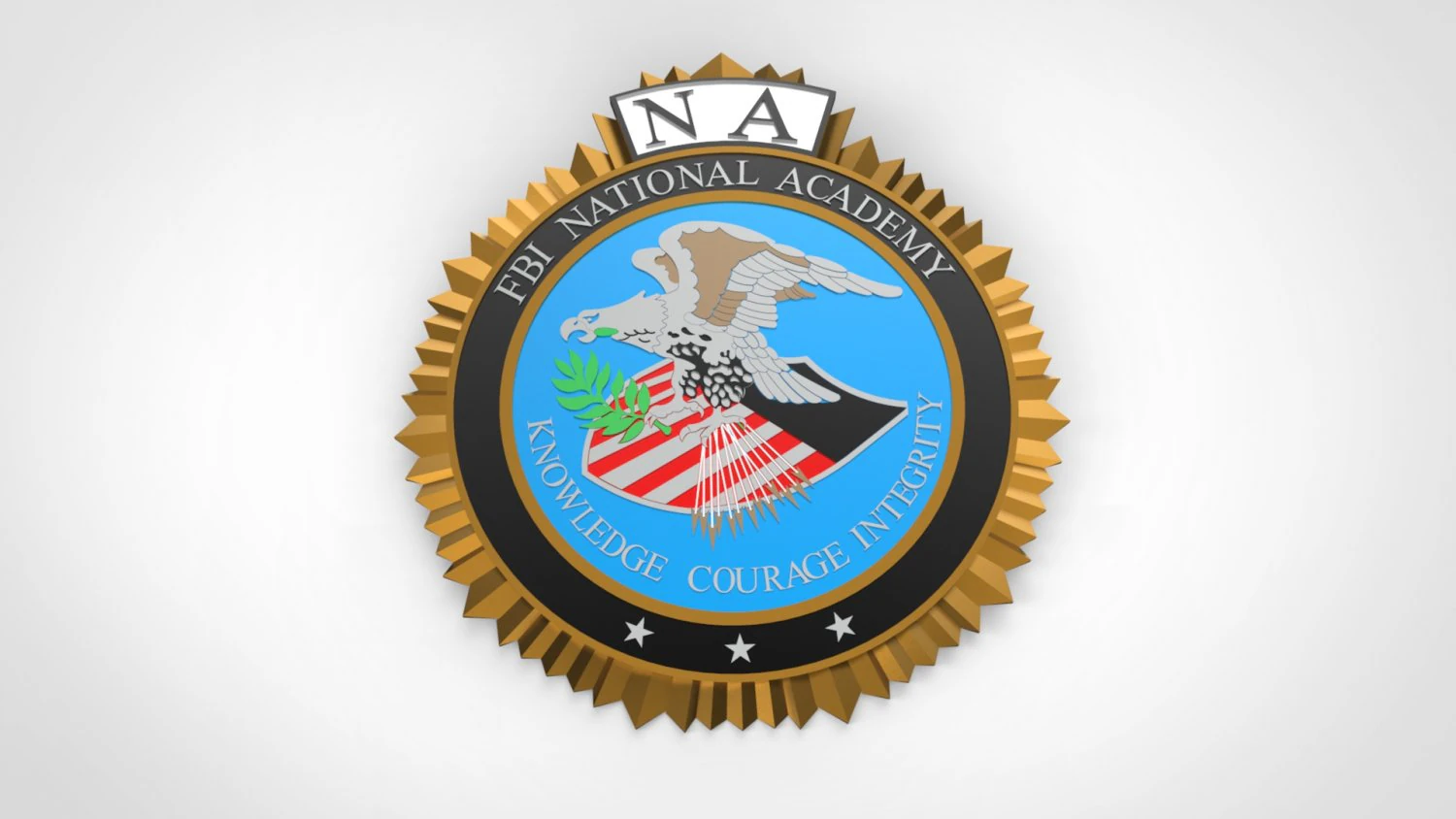 Fbi national academy seal 3D Print Model .c4d .max .obj .3ds .fbx .stl .blend 