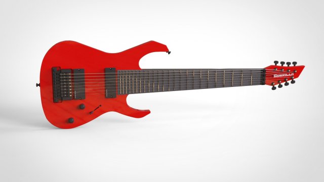 Guitar Model 3D .c4d .max .obj .3ds .fbx .stl .blend 