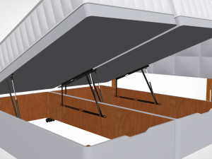 Hygena lavendon bed 3D मॉडल