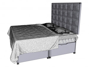 Hygena lavendon bed 3D मॉडल