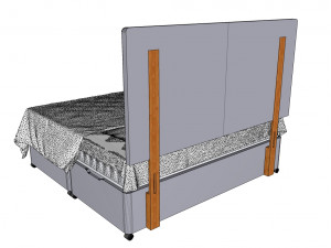 Hygena lavendon bed 3D मॉडल
