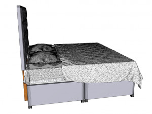 Hygena lavendon bed 3D मॉडल