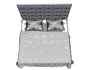Hygena lavendon bed 3D मॉडल