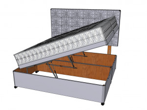 Hygena lavendon bed 3D मॉडल