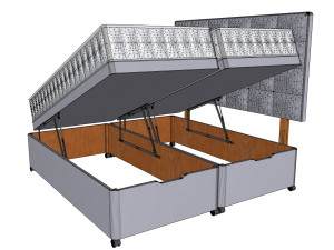 Hygena lavendon bed 3D मॉडल