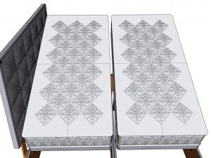 Hygena lavendon bed 3D मॉडल