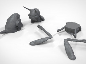 Quatermass monster 3D 프린트 모델