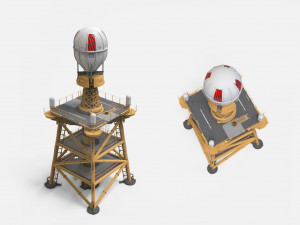 Sci fi Antenna 1 3D मॉडल