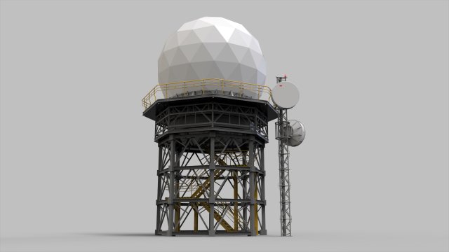 Sci fi antenna 2 3D Model .c4d .max .obj .3ds .fbx .stl .blend 