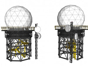 Sci fi antenna 2 3D Model