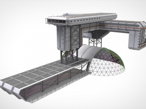 Sci-fi architecture elements collection 29 3D मॉडल