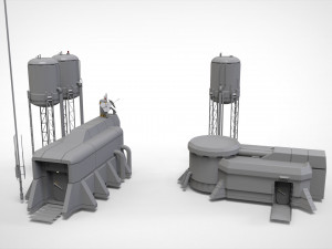 Sci-fi architecture elements collection 29 3D मॉडल