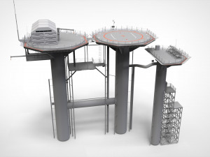 Sci-fi architecture elements collection 29 3D मॉडल
