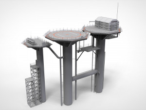 Sci-fi architecture elements collection 29 3D मॉडल