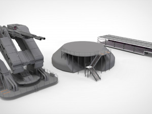 Sci-fi architecture elements collection 29 3D मॉडल