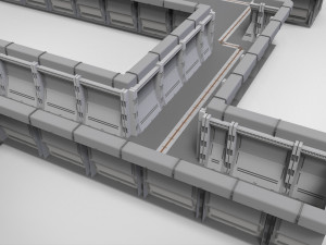 Sci-fi architecture elements collection 29 3D मॉडल